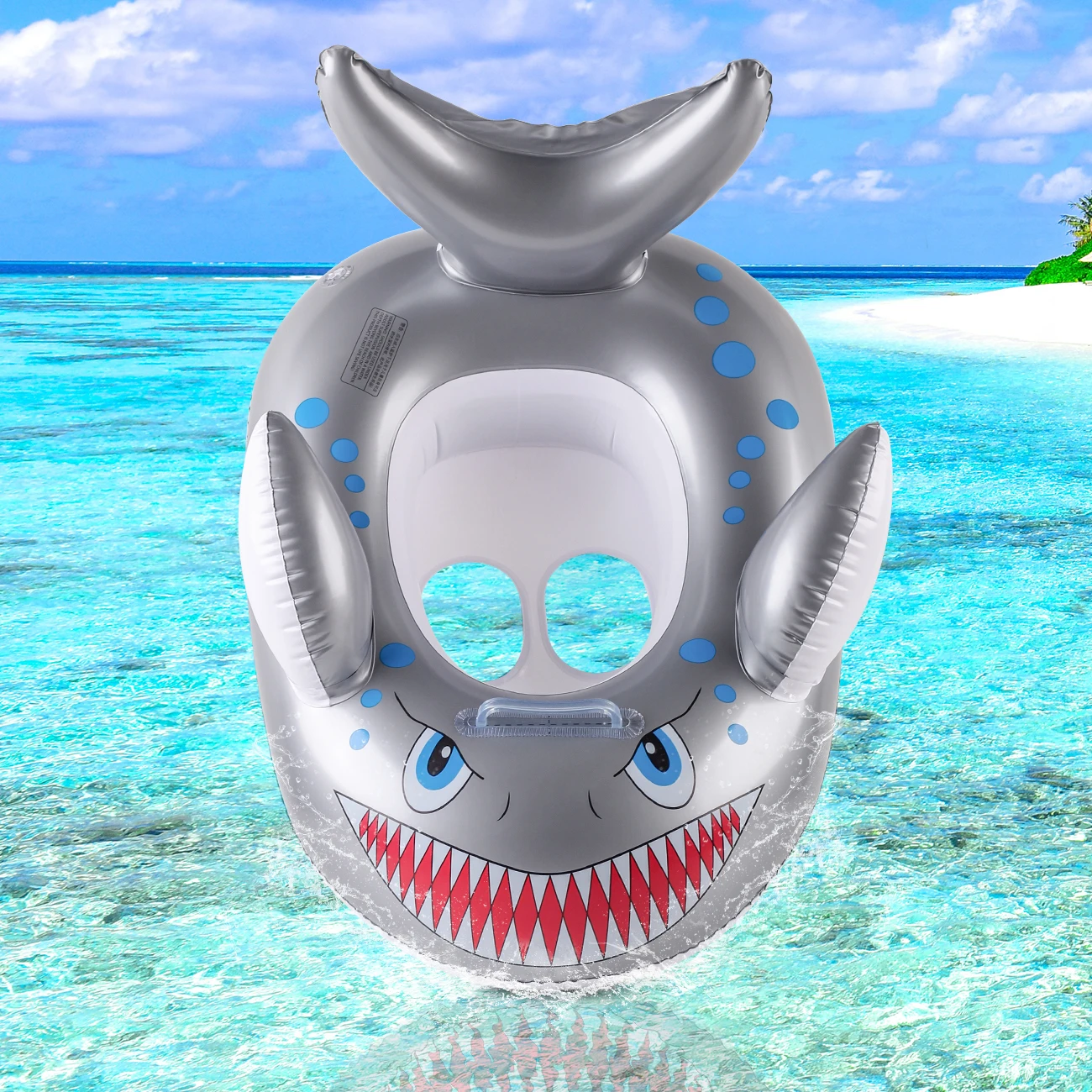

1 piece Grey Shark Swimming Ring Summer Pool Floats, Beach and Pool Swimming Assistance, Pool Party Beach Toys