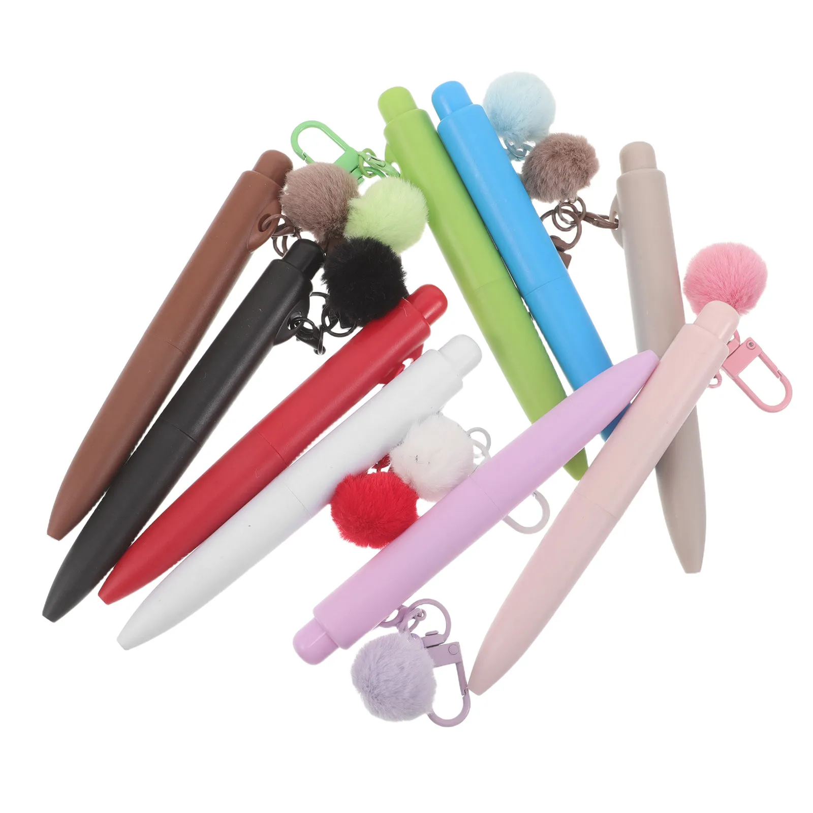 

9Pcs Retractable Gel Pen Mini Pocket Size Cute Keychain Writing Pen Cartoon Kawaii Stationery Small Ink Pens for School Backpack