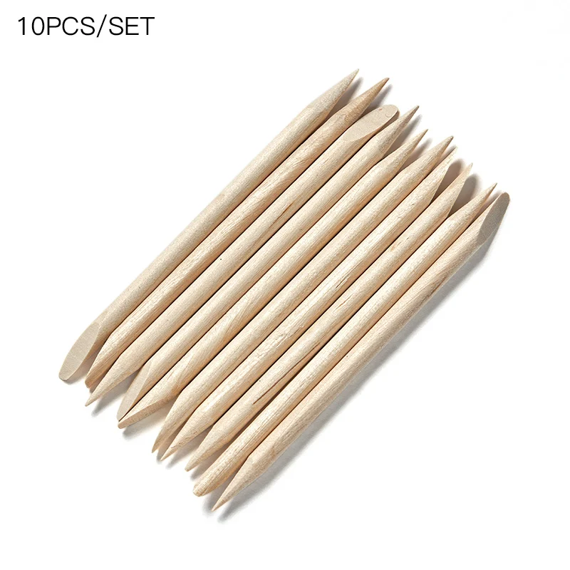 100/50/10Pcs/Packs Nail Art Design Cuticle Pusher Orange Wood Stick Sticks Cuticle Pusher Remover Manicure Pedicure Care