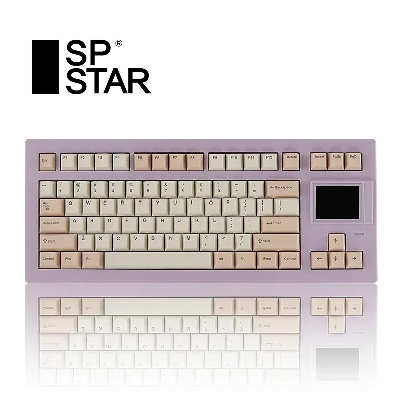 Sp-Star D82 Pro Mechanical Keyboard Smart Screen RGB HIFI Tri Mode Wireless Gaming Keyboard Custom Hot-Swap Gasket Pc Gamer Gift