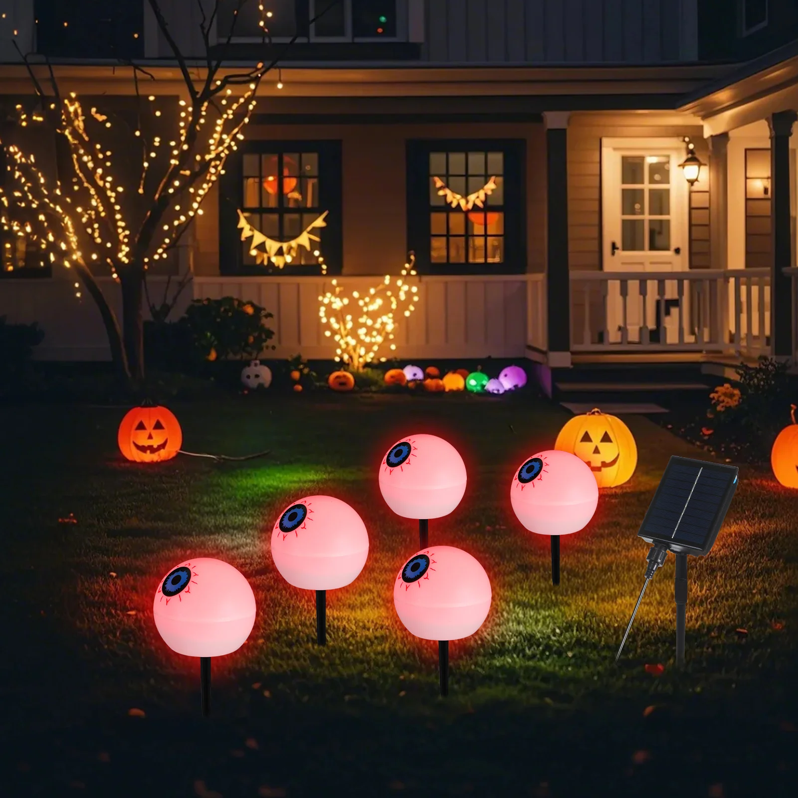 

Funny Solar Horror Light String Lights Halloween Decorations Panels Outdoor Ghost