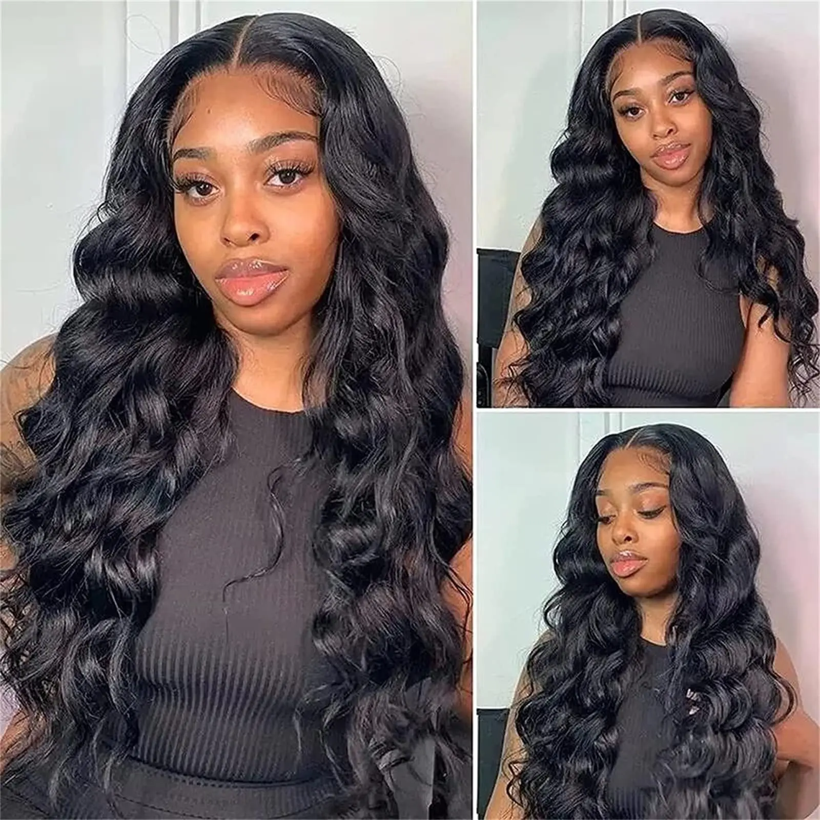 30 Inch 13x4 Body Wave Lace Front Wigs Human Hair Pre Plucked Glueless Wigs Brazilian Virgin Human Hair Wig for Black Women