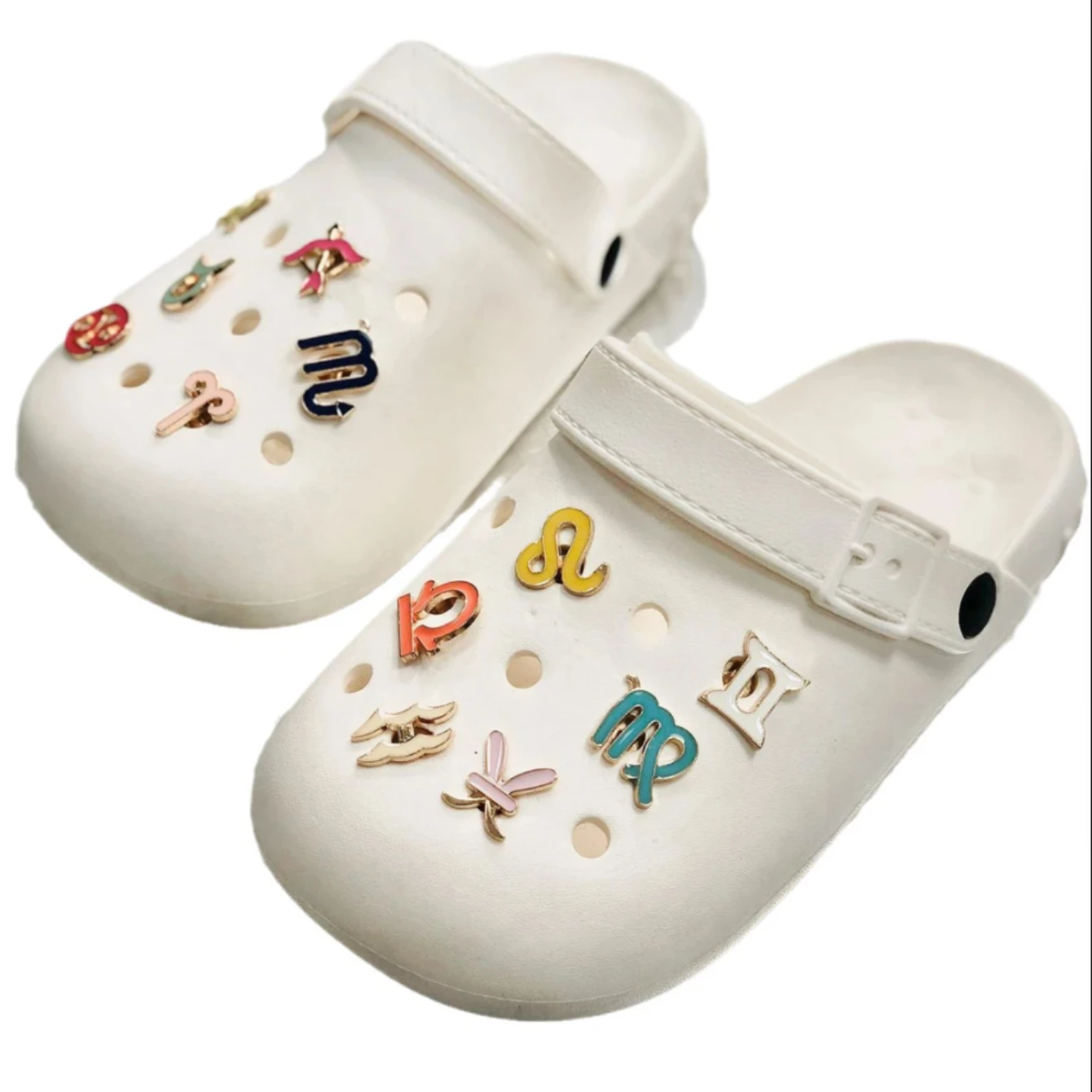 Dijes de constelaciones para zapatos, zuecos de diseñador, accesorios de fiesta de decaración, regalos para niños, mujeres y niñas