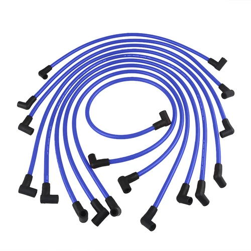 Cables de bujía de 10,5mm para Chevy 350 400 327 307 383 SBC 454 366 396 402 409 427 496 502 572 632 BBC V8 cables de encendido azul