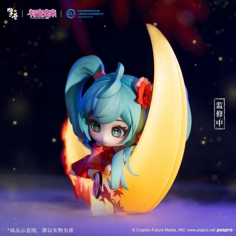 12cm Original Modle Qingcang Hatsune Miku Figure Vocaloid Moon West River Action Figurine Collections Model Toys Birthday Gifts