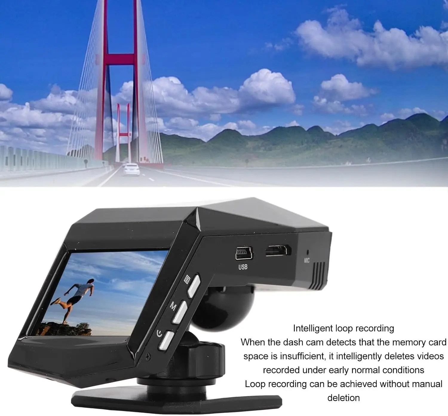 Front Rear Dash Cam, 10MP HD Night Vision, Digital Video Recorder for Car