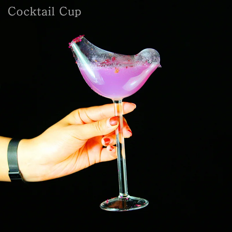 Personality Goblet Bird Cocktail Glasses wedding Home Party Bar Fashion Rush Molecule Smoked Wine Glass Doom Standing Cup Pokal