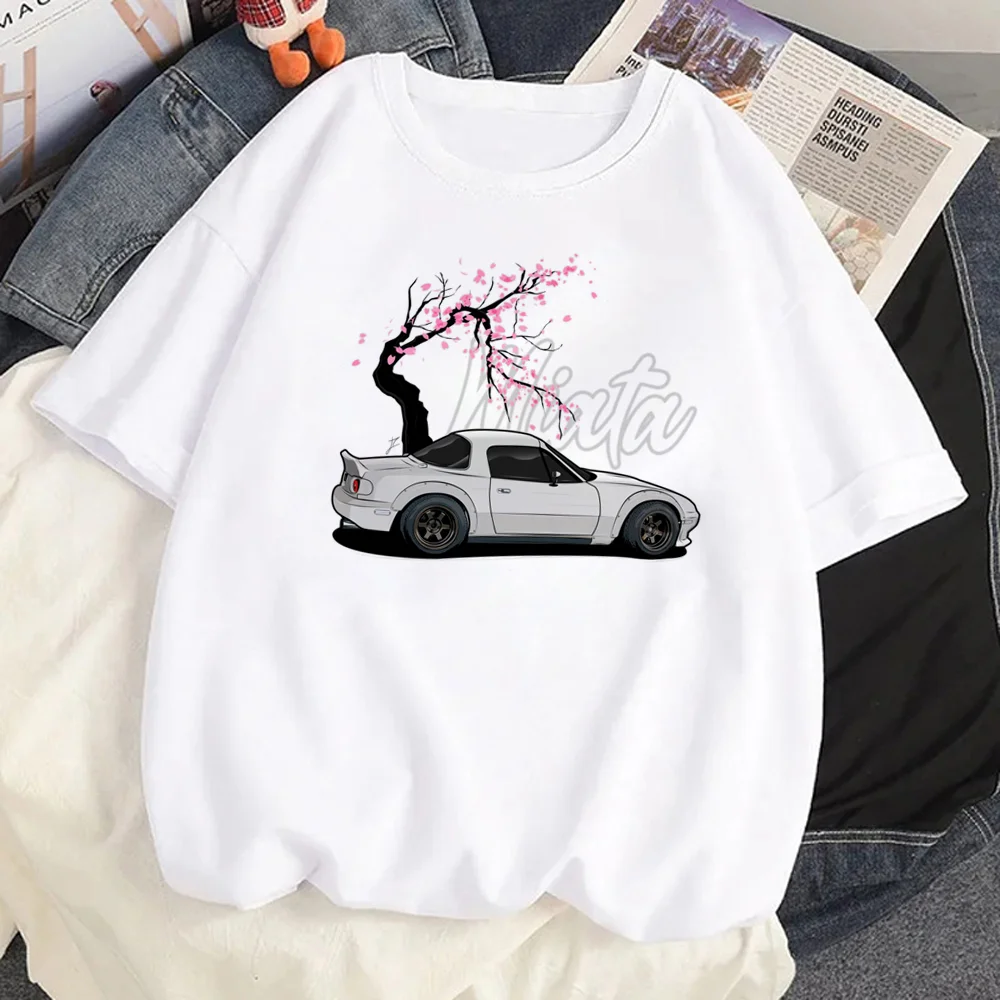 Miata t shirt women funny streetwear tshirt female streetwear 2000s manga clothing