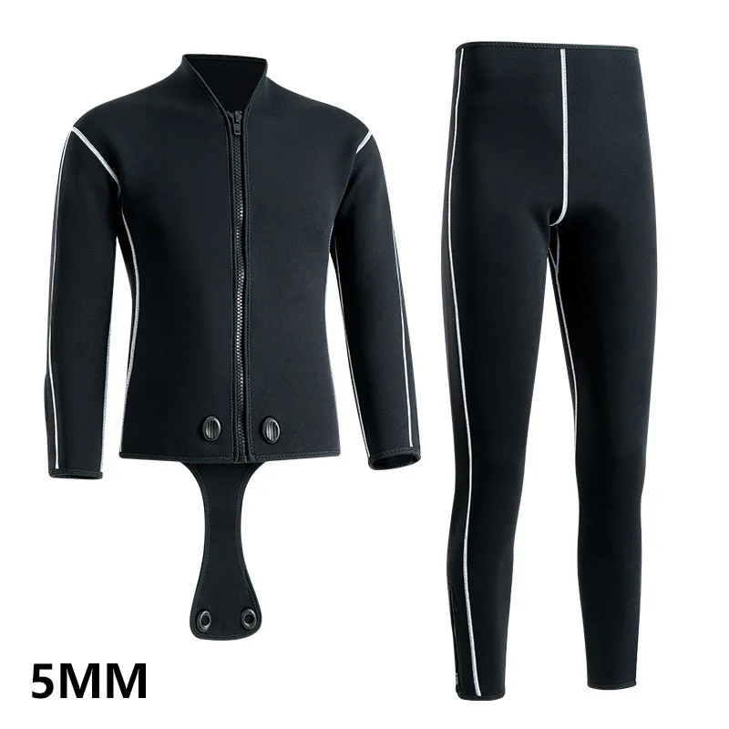 3/5MM Split Diving Suit Men Women Cold-Proof Scuba Spearfishing Snorkeling Surfing Swimsuit Winter Thermal 2 Pieces Wetsuit