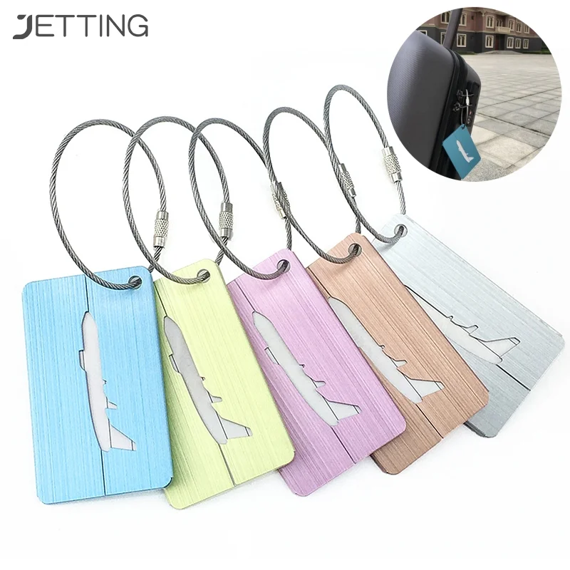 

Модные дорожные бирки для багажа, бирки для адреса, держатель, бирки для багажа из алюминиевого сплава, аксессуары для путешествий