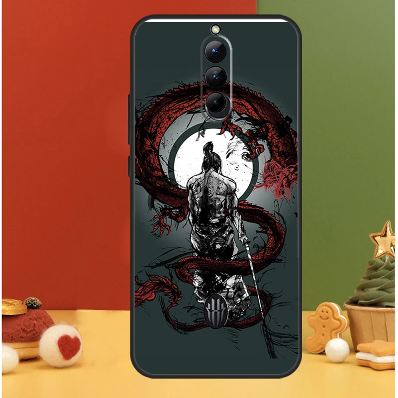 Japan The Samurai Ninja Case For ZTE Nubia Red Magic 8 8S Pro Plus RedMagic 9 Pro Plus 5G 5S 6R 6 7 6S 7S Pro Cover