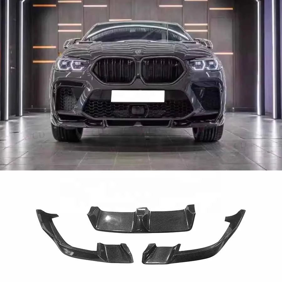 

Передняя губа LD style из углеродного волокна для BMW X6M F96, передний бампер, губа, подбородок, спойлер, кузов, тюнинг автомобиля