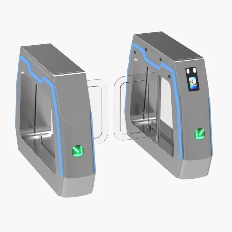 Automatic Security Pedestrian Turnstile Speed Gates Swing Barcode Barrier Gate with Qr Code Reader for Building