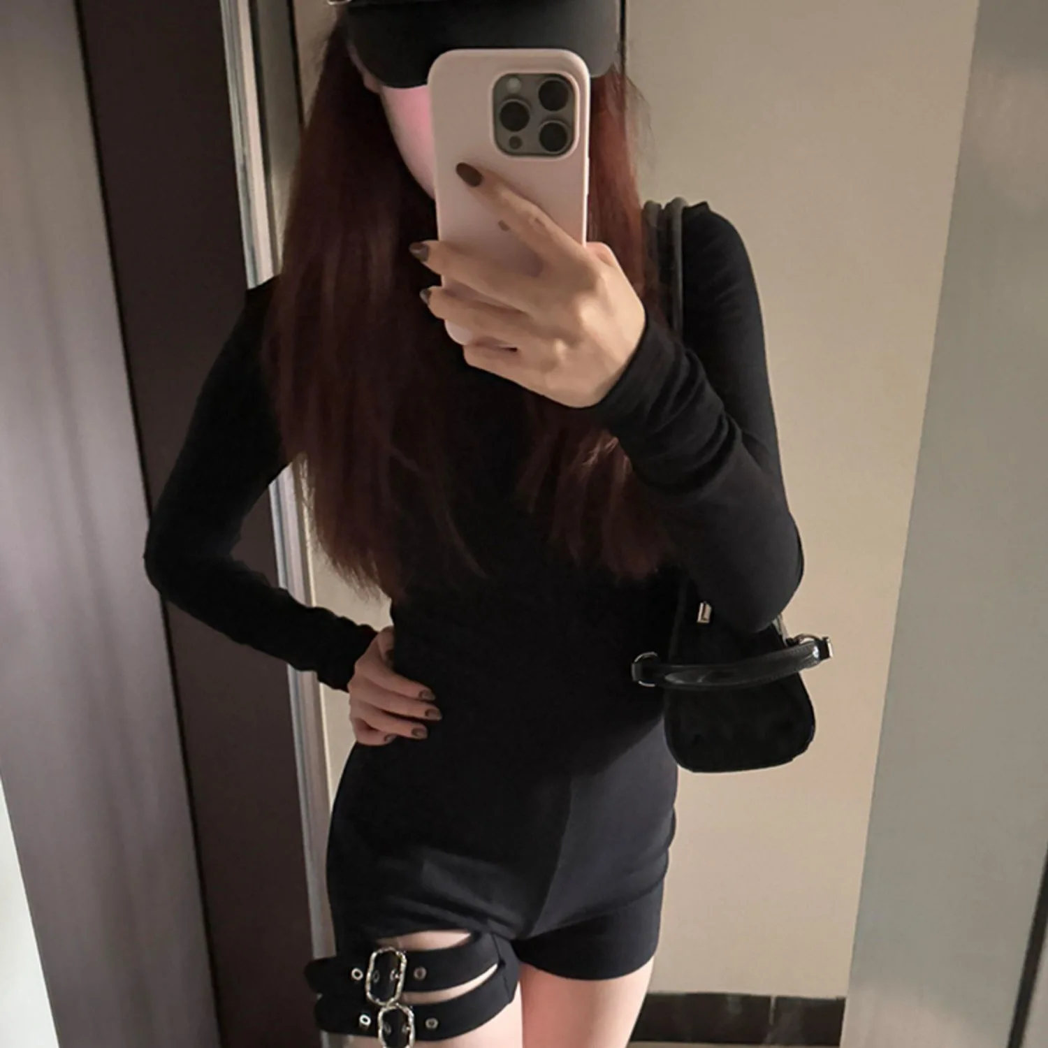 

mode solide combinaison femmes Simple maigre à manches longues pansement body 2025 nouveau Y2K Style américain Spice Girl barbot