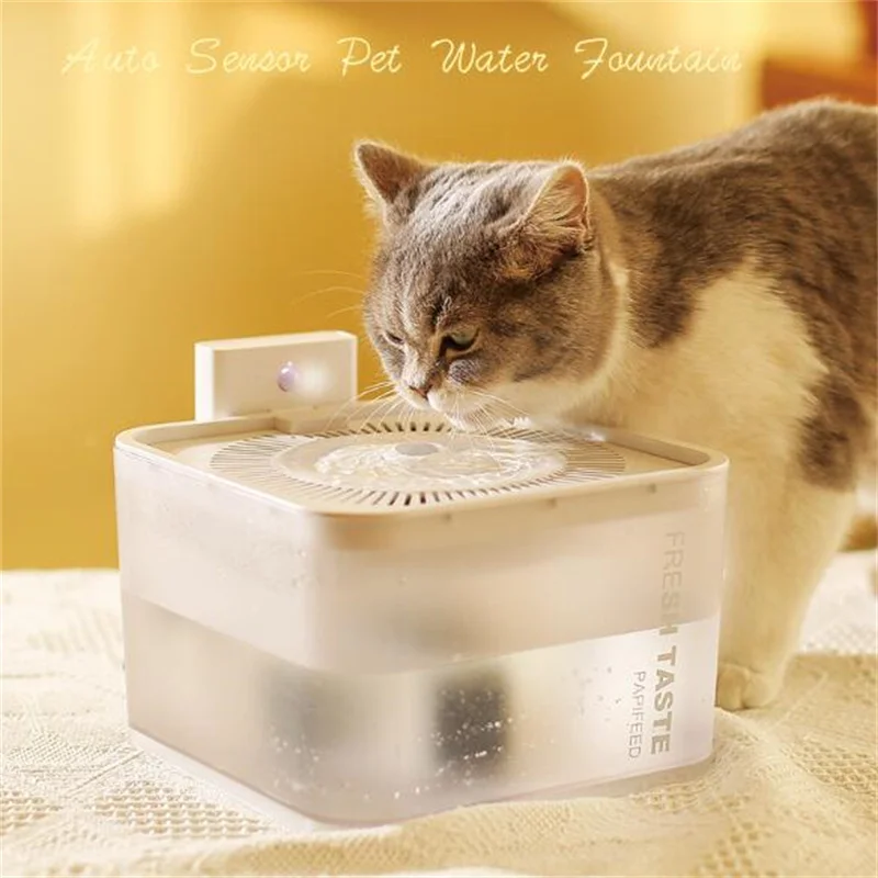 

Water Fountain for Cats Pets Drinker Dogs Kitten Home Watering Pump Dispenser with Dual Power Goods Supply Useful Accessories