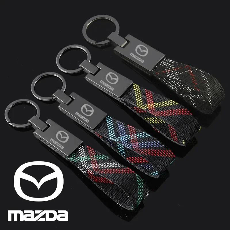 

Оксфордский лямочный автомобильный брелок для ключей, автомобильный брелок для Mazda 3 RX8 RX7 MX3 Axela Atenza MX5 CX9 CX5 CX7 323 626