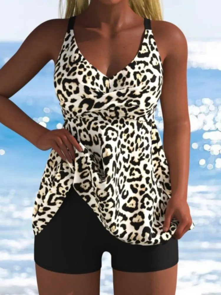 New High Waist Swimwears Tankini Set Sexy Swimsuit Women Summer Bathing Suit Bikini Set Long Sleeve Beach Swimming Suit Female view 3