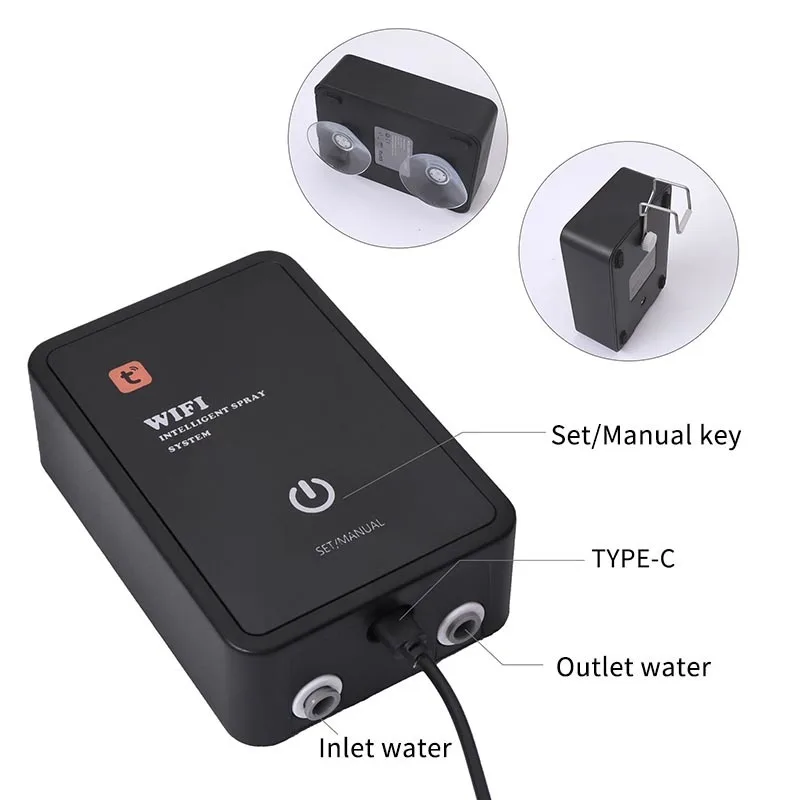 Automatic Mist Rainforest Spray System Kit Sprinkler Controller Tuya Wifi Smart Reptile Fogger Terrariums Humidifier Timer