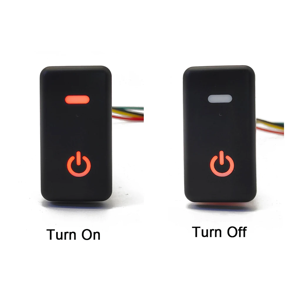 1Pc Orange Light Car ABS Heated Power Switch Button with Wire for Toyota Land Cruiser Hilux Prado 120 FJ CRUISE Accessories