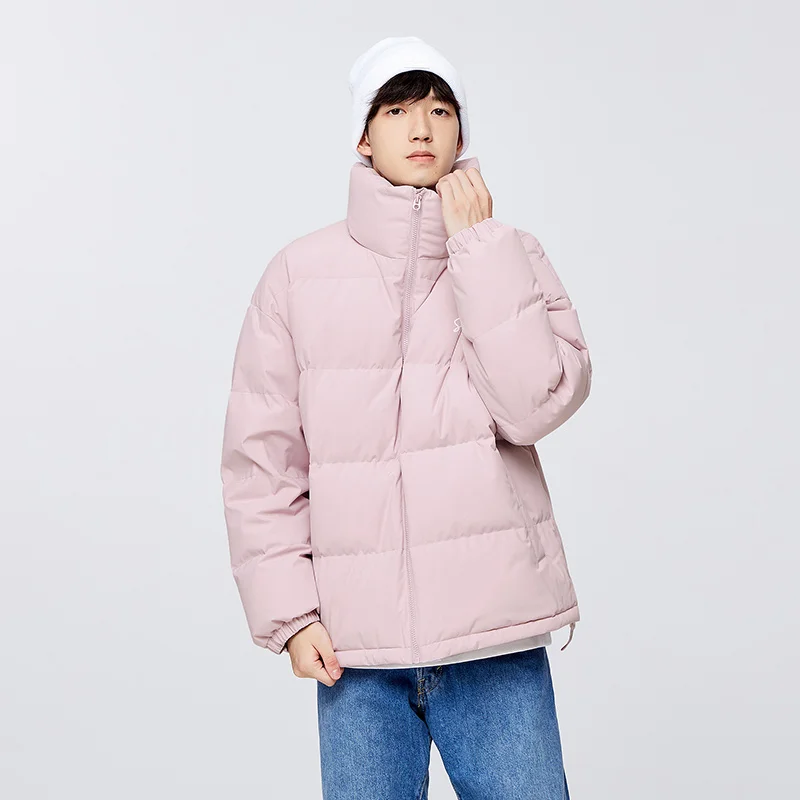 Semir Down Jacket Men 2022 Winter New Jacket Age-Reducing Loose Shoulders Trend Letter Couples Clothes Coldproof