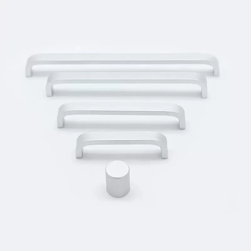 مقابض سبائك الألومنيوم الفضائية، ومقابض أبواب خزانة المطبخ وخزانة الملابس، وأجهزة تزيين المنزل البسيطة والحديثة