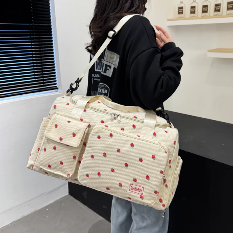 Corduroy Travel Duffle Tote 15