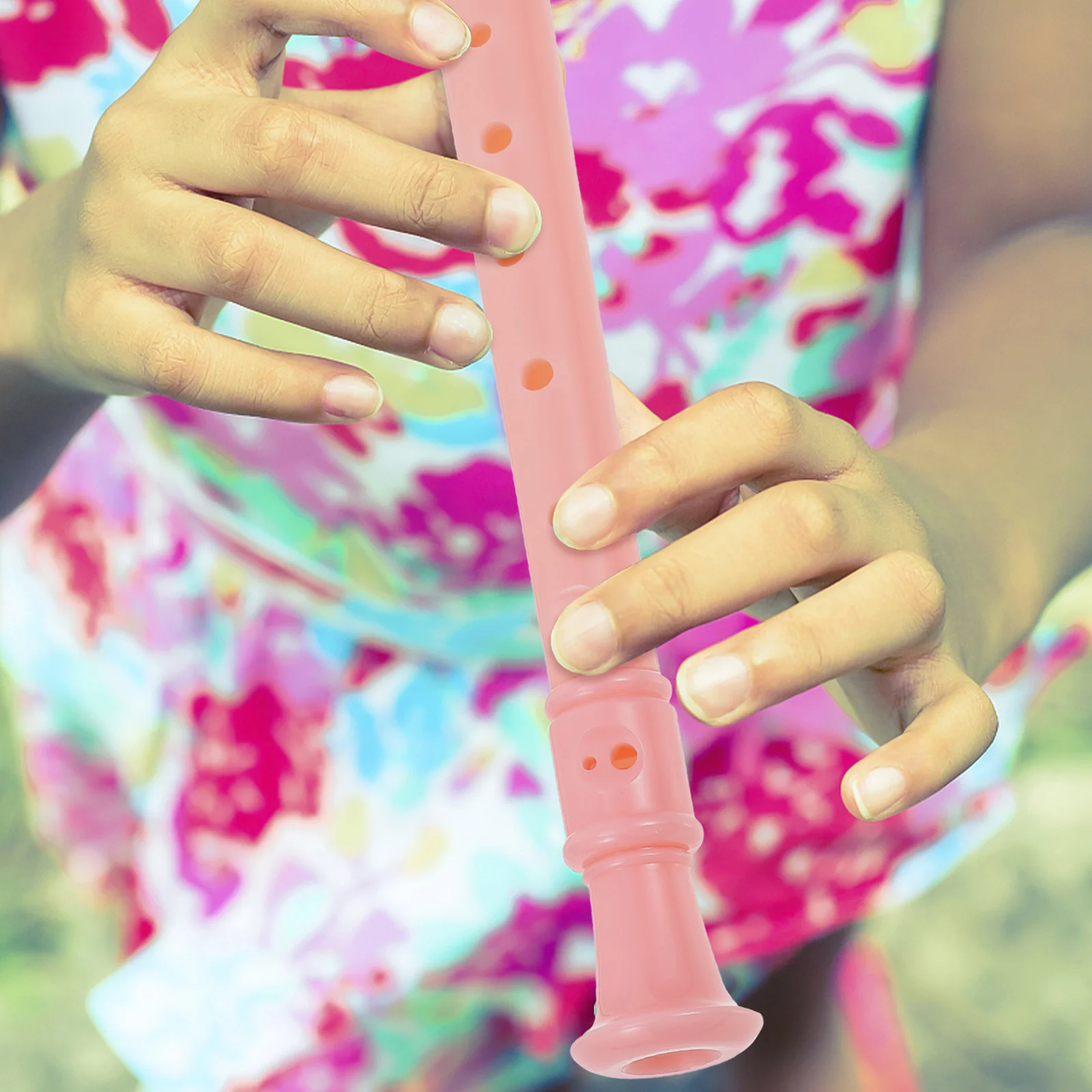 

1Set 8 Hole Clarinet Kids Pink Soprano Recorder Beginner Music Instrument Educational Practical Children Flute
