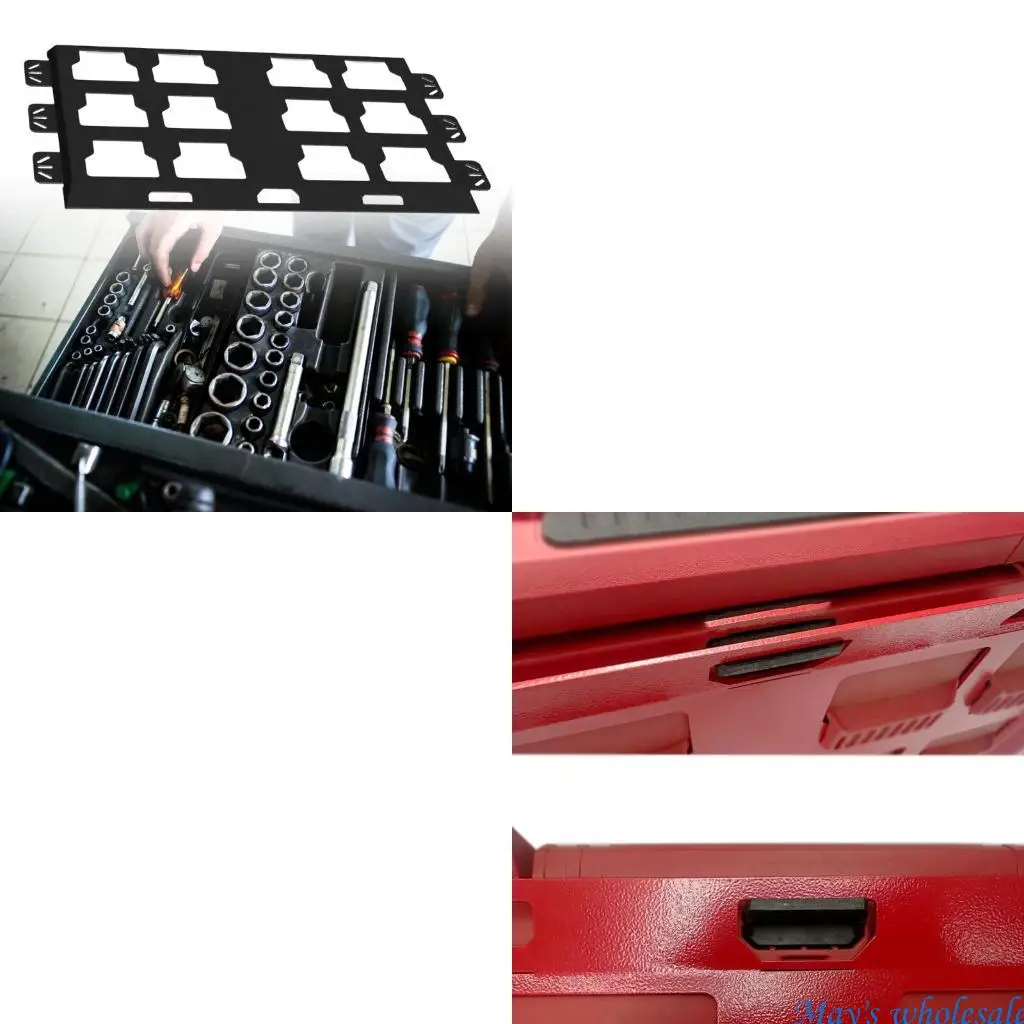 لوحة تركيب معدنية بعرض كامل لصناديق الأدوات، أو لوحة التركيب على الحائط أو تخزين الأدوات وتنظيمها 448A