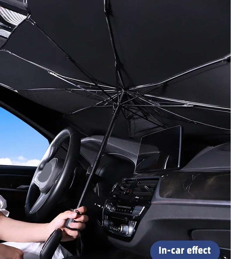 Car sunshade umbrella Sunshade umbrella 135*80cm summer sun internal windshield protection accessories car sunshade