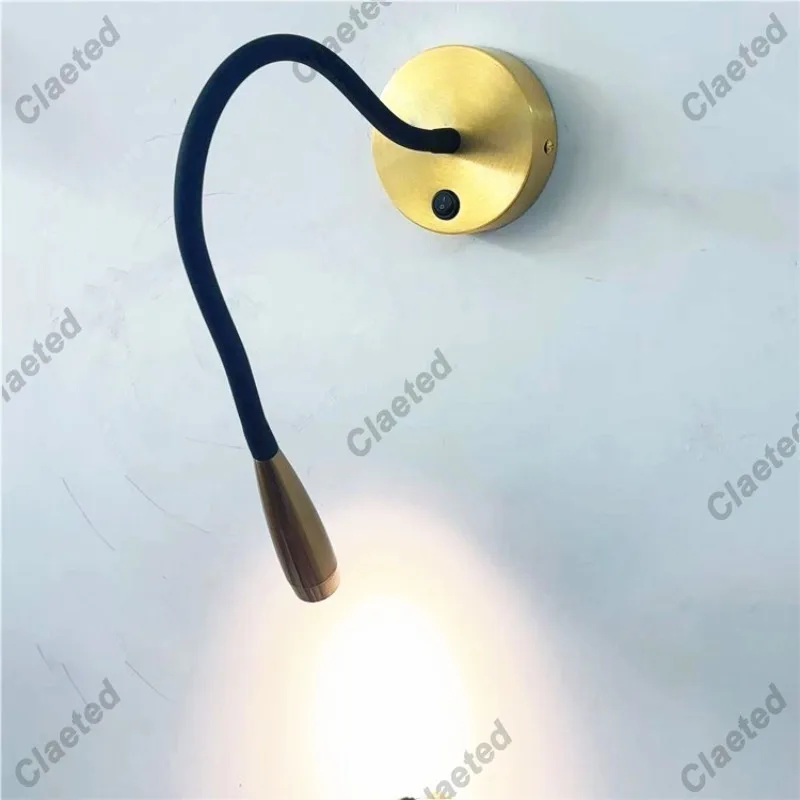 

LED Creative Minimalist Rotatable Hose Wall Lamp Bedroom Study Bedside Reading Lamp Hotel Living Room Decorative Wall Lamp