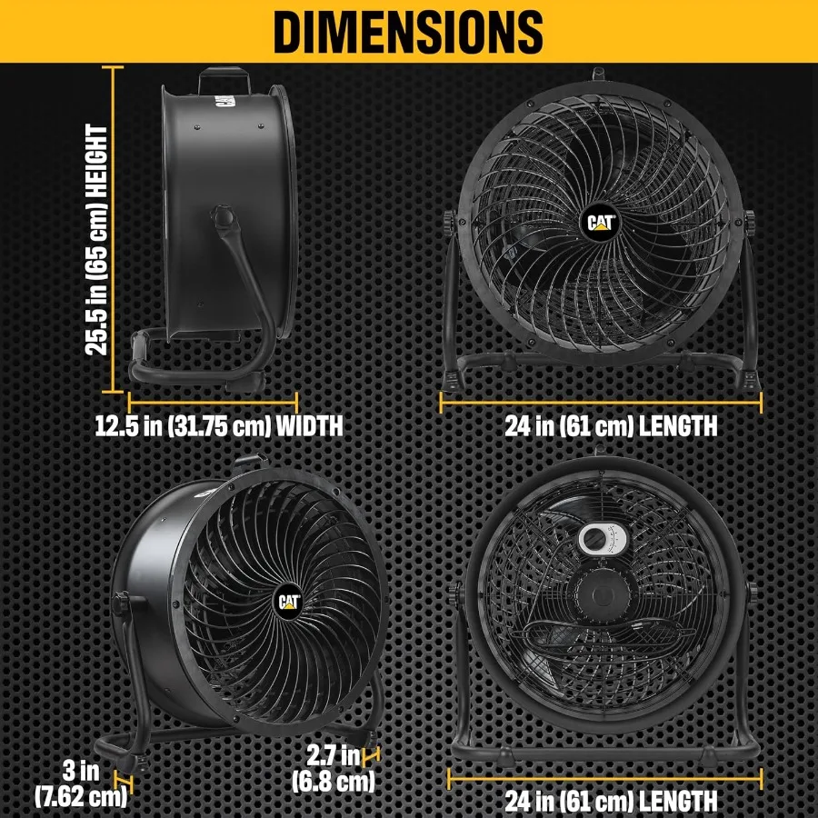 مروحة توزيع هواء ذات أسطوانة عالية السرعة مقاس 18 بوصة مع رأس محوري 360 درجة ومحرك مزدوج محمل كروي 4 سرعات لـ I فعال #4