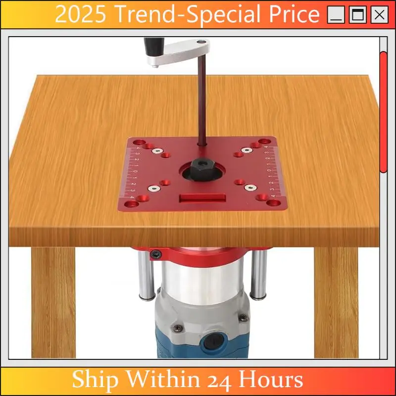 

A61Z Deals Mini Router Table Insert Plate And Router Lift For 65Mm Universal Trimming Machine,Square Woodworking Bench Router Ea