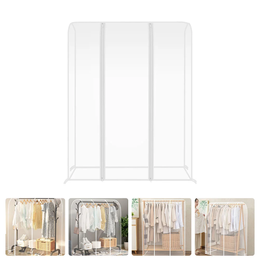 

Hanger Cover Hangers Clothes Rack Protector Transparent Garment Wardrobe Zippered Peva Clear Dust Dust-proof Protectors