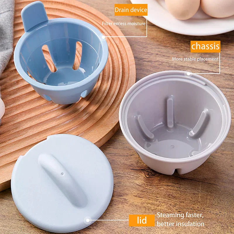 Silicone Egg Cooker 1/2 Cavity Microwave Egg Poacher For Boiled Eggs And Poached Eggs Kitchen Cooking Gadgets Poached Egg Cups
