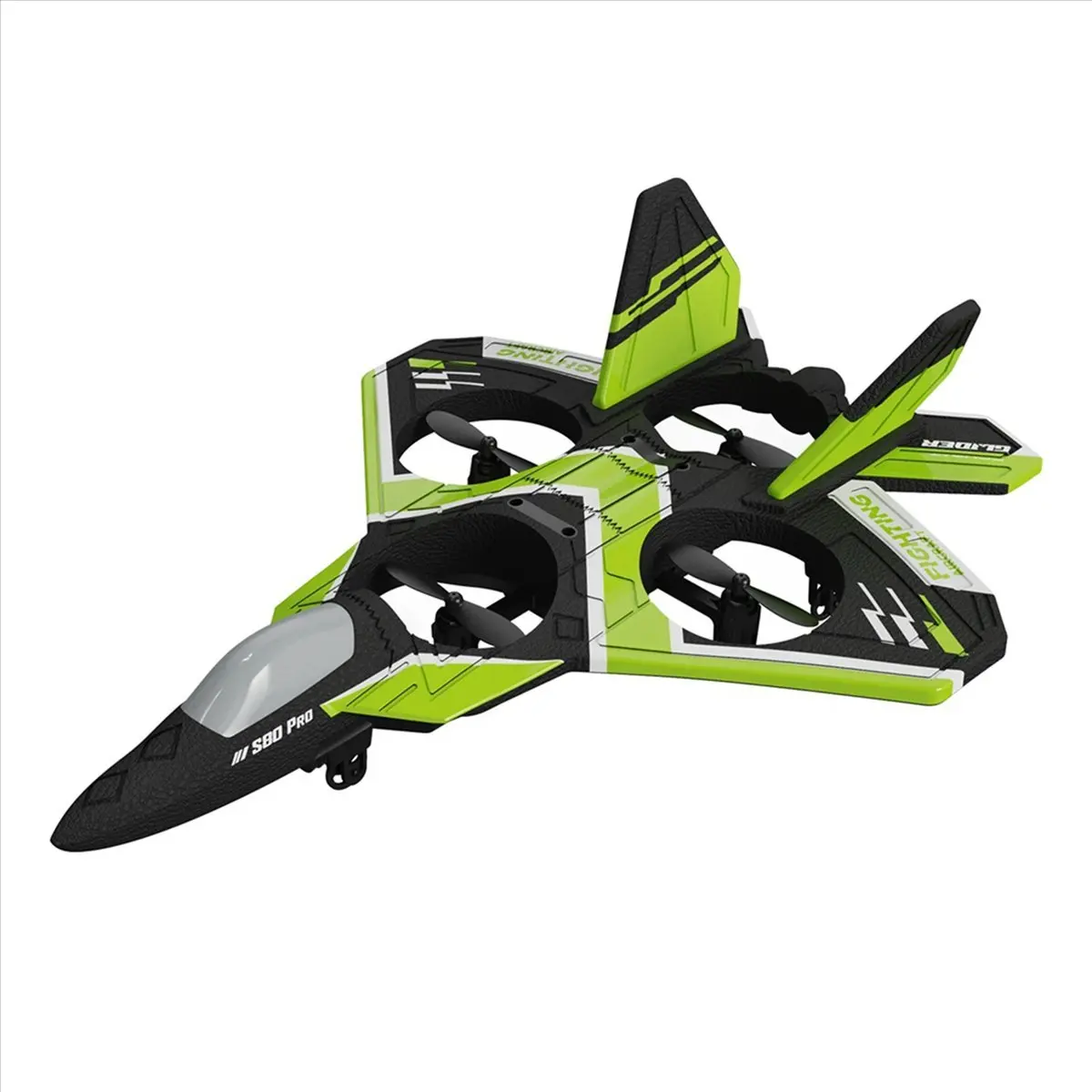 SDFC Remote Control Drone Upgrade Foam Fixed Wing Aircraft with Light Set Height Model Children'S Toy - Green