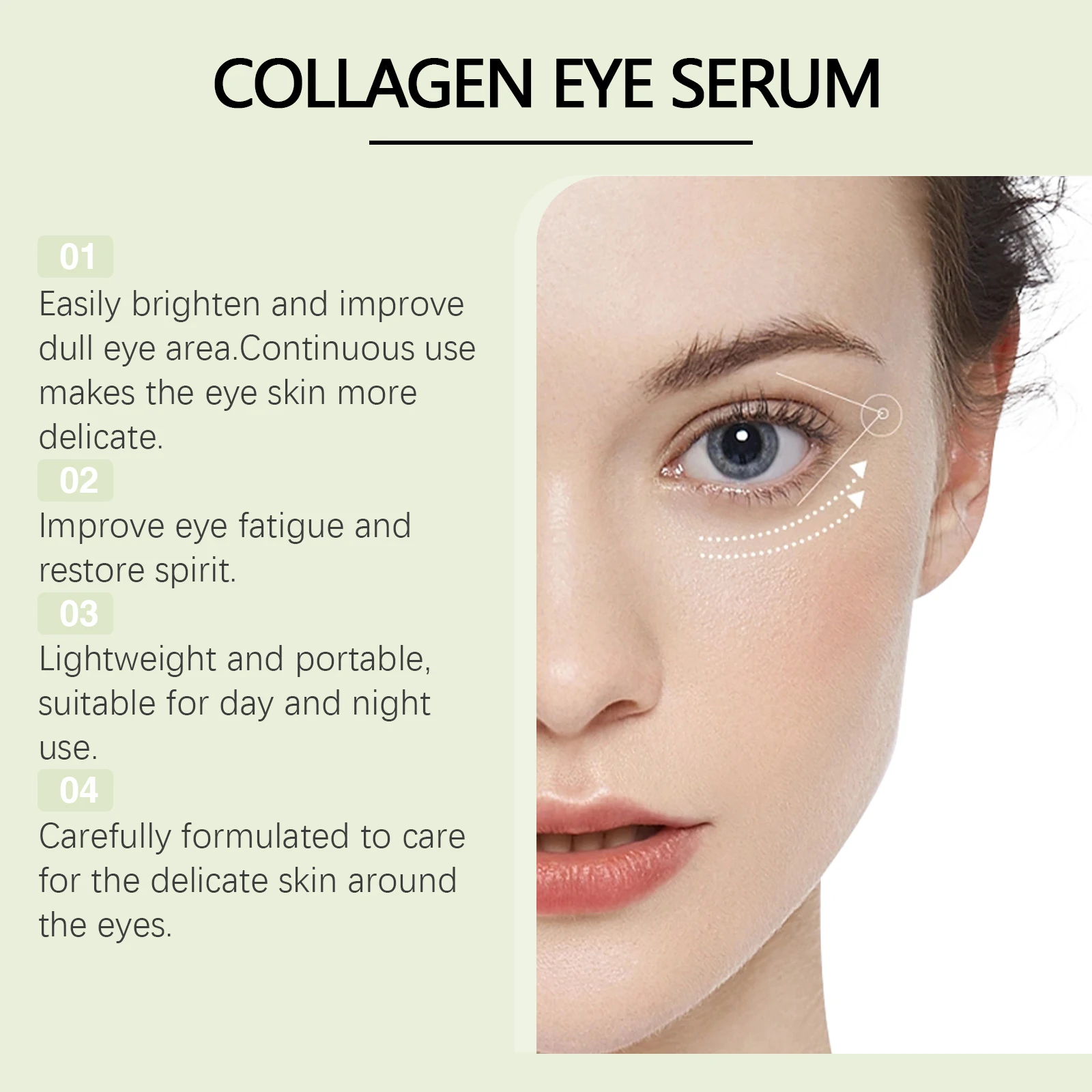 Collagen Eye Serum Cream Anti - Caffeine Eye Serum ulasan dan harga