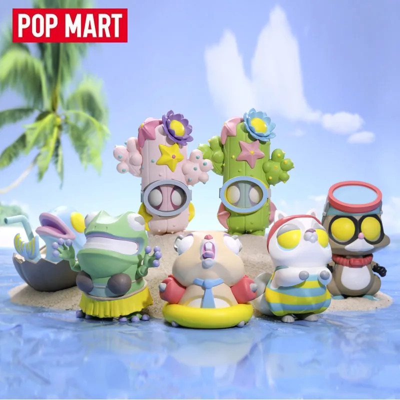 Pop Mart Coarse Little Voyagers Heat Wave Series Blind Box Guess Bag Mystery Box Toys Doll Cute Anime Figure Ornaments Gift