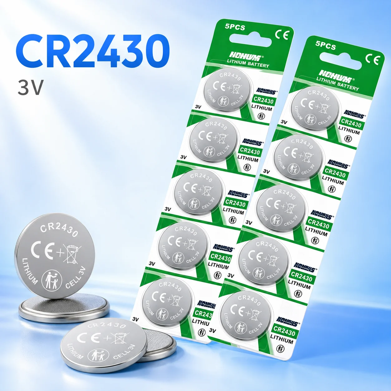 2-20Pcs CR2430 3V Lithium Coin Cell Replacement Batteries for Electronic Scales, Car Keys, Lights, DL2430 BR2430