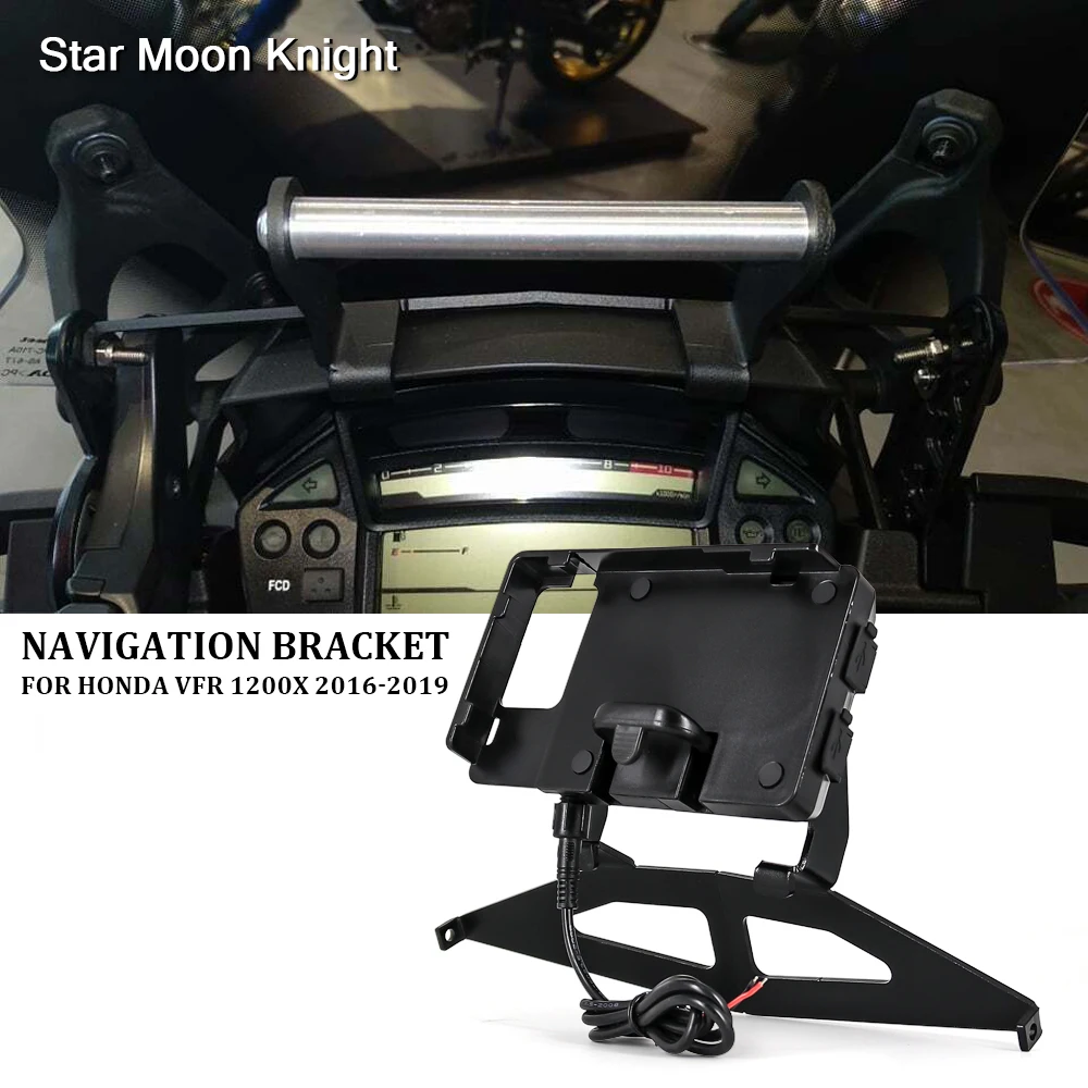 

Motorcycle GPS SMART PHONE Navigation GPS Plate Bracket Adapt Holder For Honda VFR1200X Crosstourer VFR 1200 X 2016 - 2020 2019