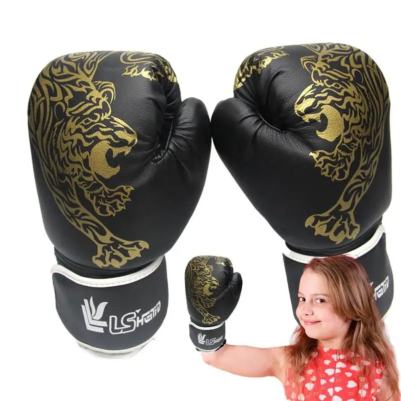 Adults Boxing Gloves Breathable PU Leather Fighting Gloves Children Boxing Training Kickboxing Gloves For Home Sport