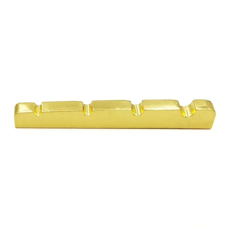 31BE Slotted Brass Metal String Bridge Nut Musical Stringed Instruments Accessories