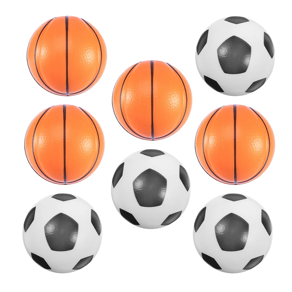 8 Pcs Basketball Decompression Toy Child Football Toys Balls Pu Gym