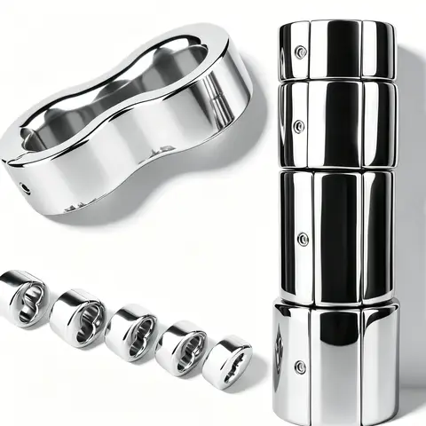 LICKER Metal Heavyweight Scrotal Stretcher Penis Lock Ring Scrotum Rings Cock Bondage Rings Testicle Weight Bearing Ring For Men