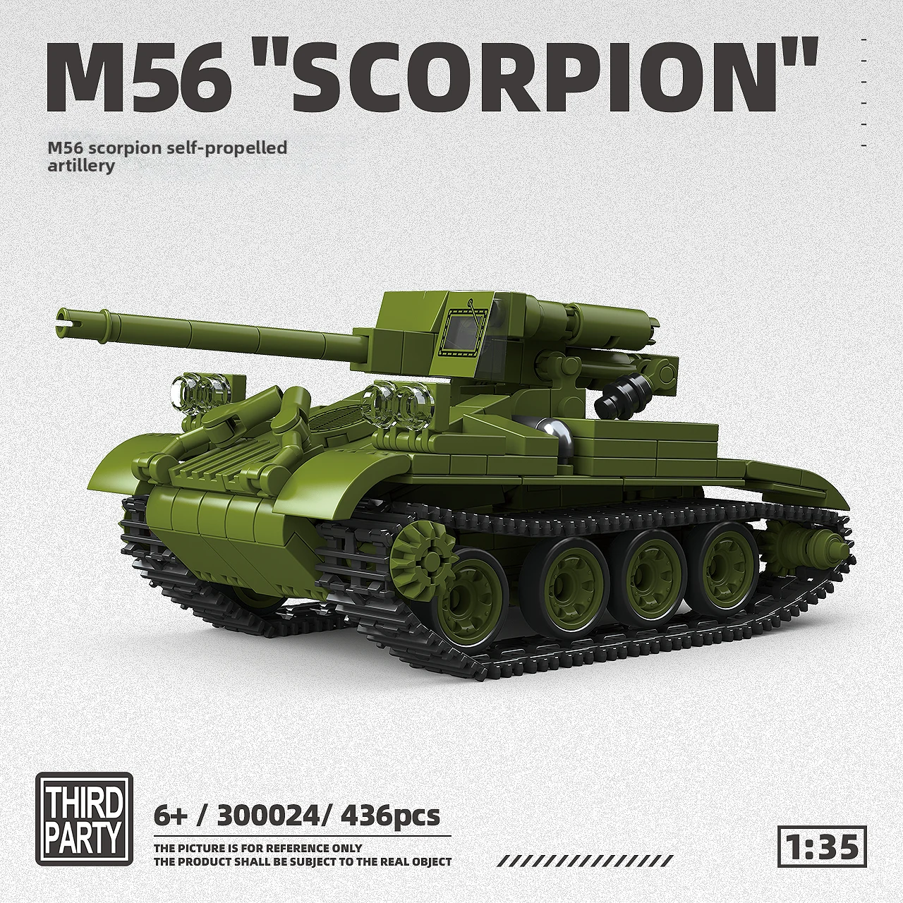 

Конструктор «Танк-автомашина M56 Scorpion» (полностью собранный), военная тематика, для мальчиков, США