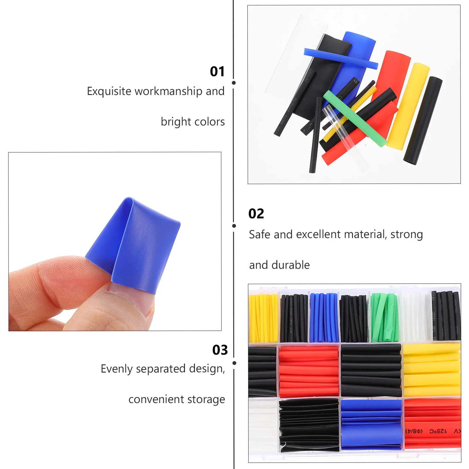 

1 Box Heat Shrink Tubing Kit Waterproof Protection Tubes For Wiring Automotive Cable Repair Electrical Insulation Shrink Tubes