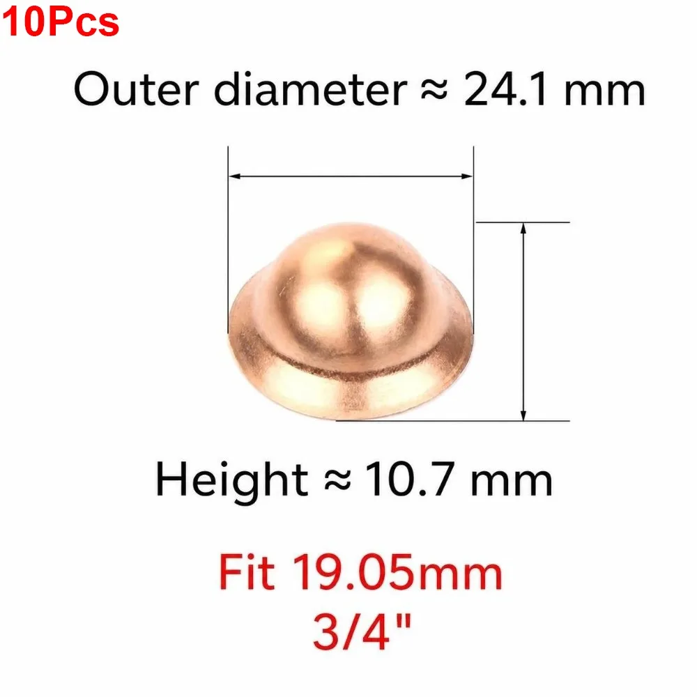 Easy Install Copper Copper Pipe End Cap Dome Shape Flared Design Flared End Cap AC Copper Cap Refrigerator Use