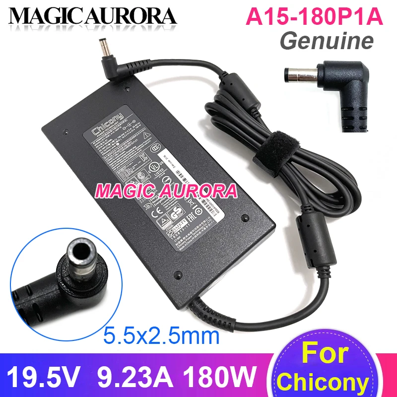 

Genuine Chicony 19.5V 9.23A 180W Laptop Adapter A15-180P1A A17-180P4A ADP-180MB Power ChargerFor MSI GS70 GE62 GS63 GS70 WS60