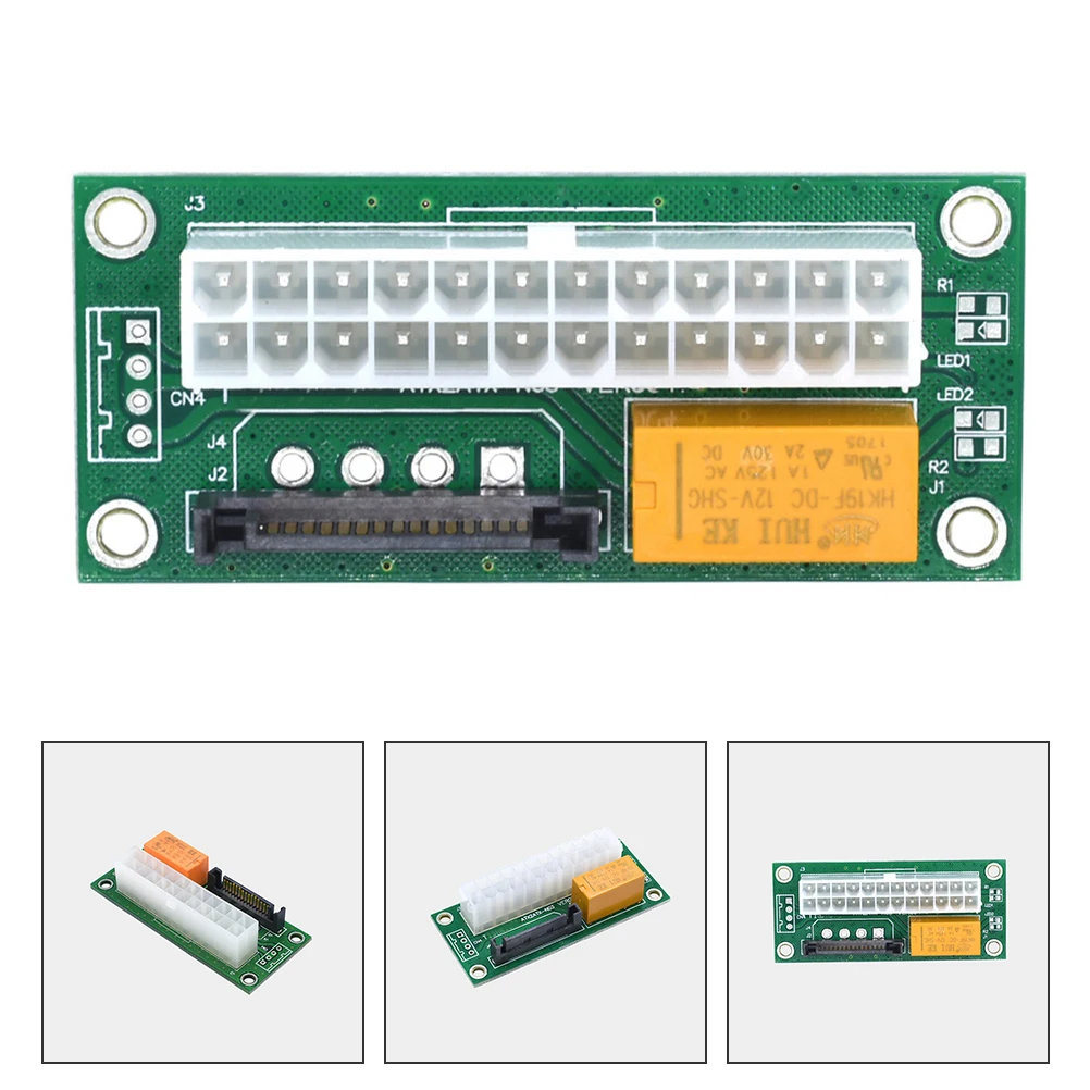 

Dual Power Supply Adapter Synchronous Starter Board High Power Cables Extender Cards Anti Corrosive Frosted Coating Video Cards
