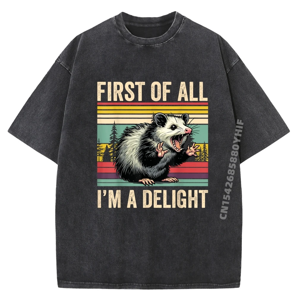 

Opossum First Of All Im Топы и футболки Женская футболка Свободная футболка с рисунком Скидка Уличная одежда Стираная одежда