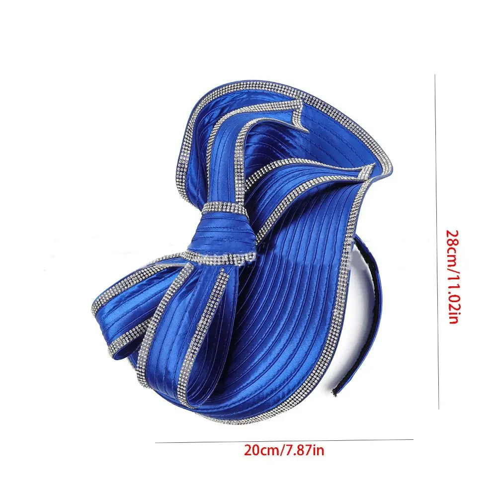 Retro Exquisiter Vintage Fascinator Hut Eleganter Süßer Braut-Kopfschmuck Schleifenknoten Haarband Formeller Hut Kentucky Kopfbedeckung Hochzeitshut – Detail 2